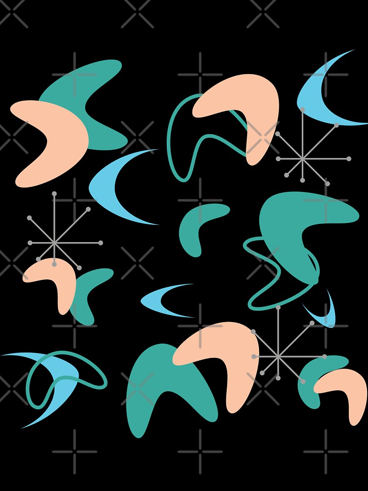 1950s style shape pattern - Retro Shapes - Mid-Century Modern by CattlettArt
