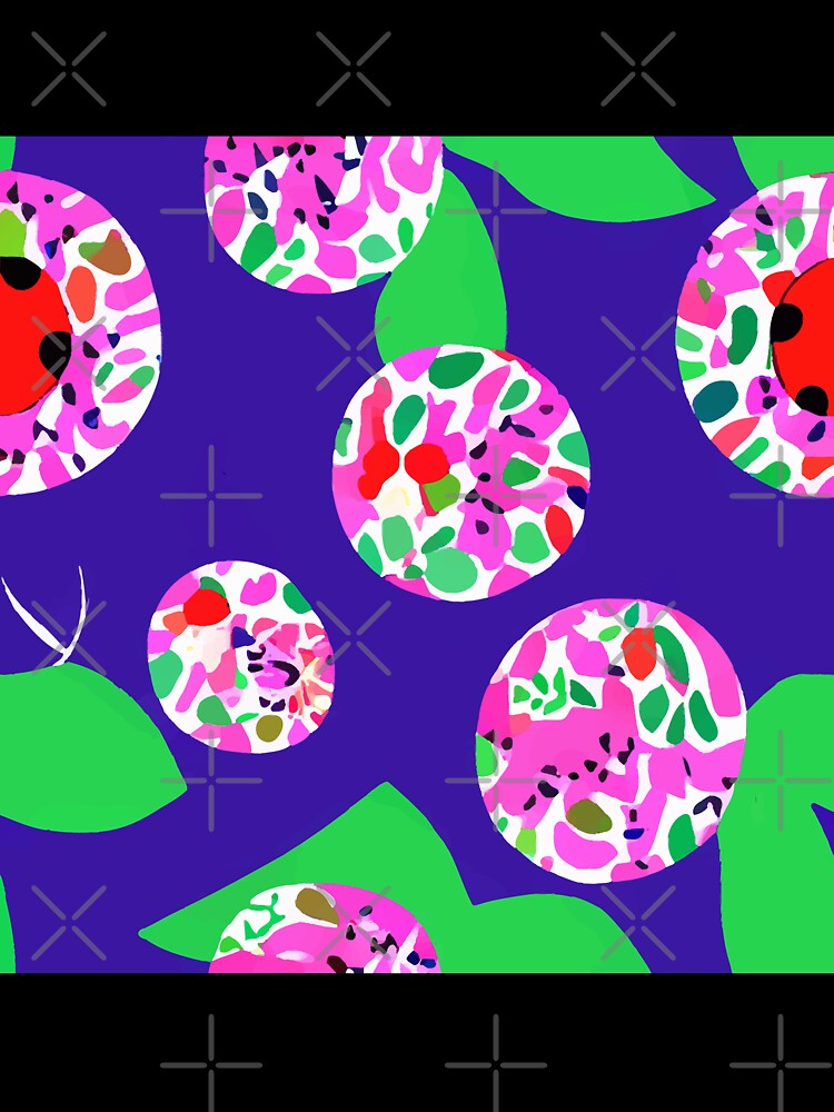 Purple, pink and green retro abstract by SophieClimaArt