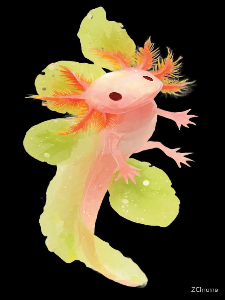 Pastel Axolotl Dream | Kawaii Watercolour Floating Axolotl | Soft Ethereal Aesthetic by ZChrome