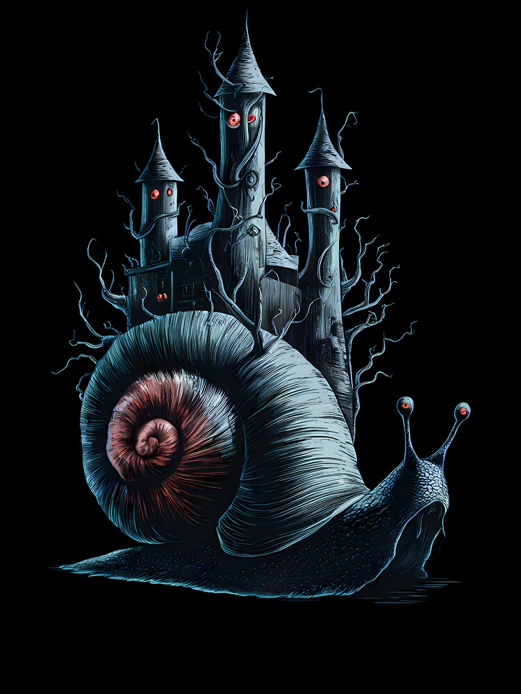 Snail Castle by Funny Vintage Stickers And T-Shirts