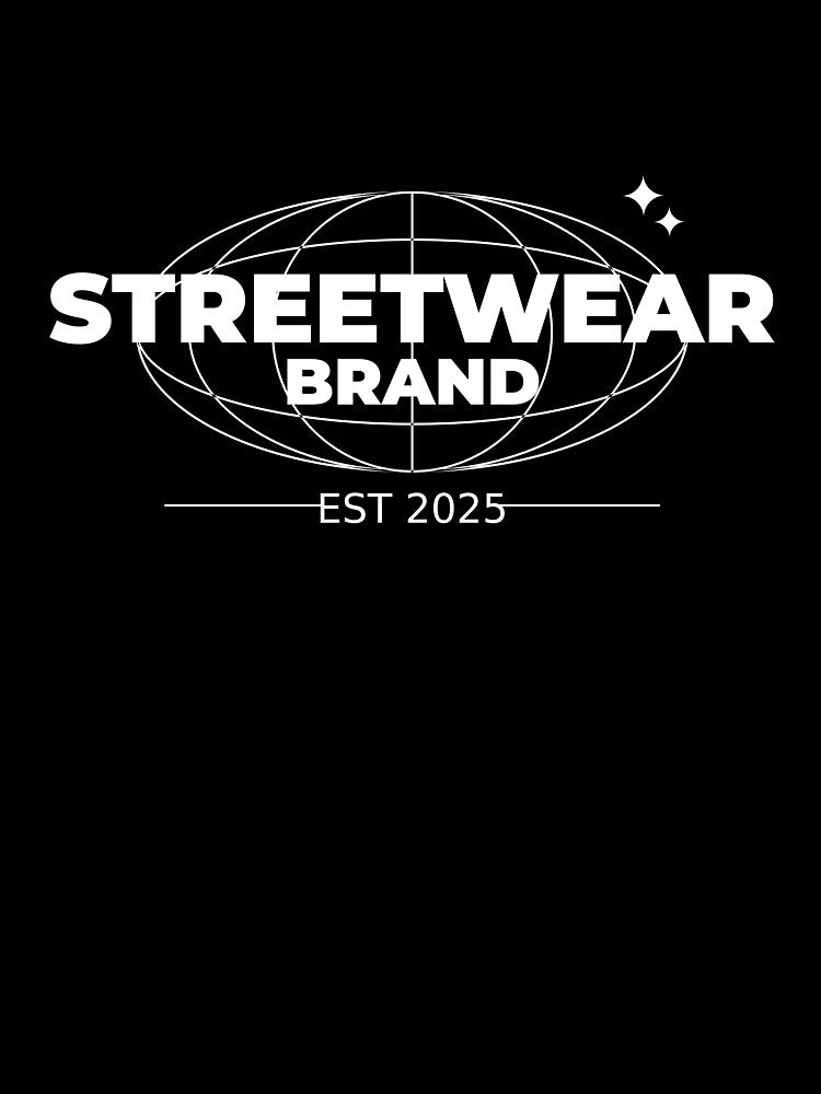 Streetwear Brand Est 2025 Globe Grid Minimal Bold Urban Street Fashion Art by DERA RAY
