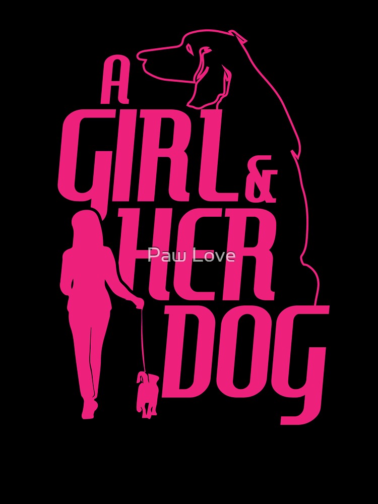 A girl And Her Dog by Paw Love