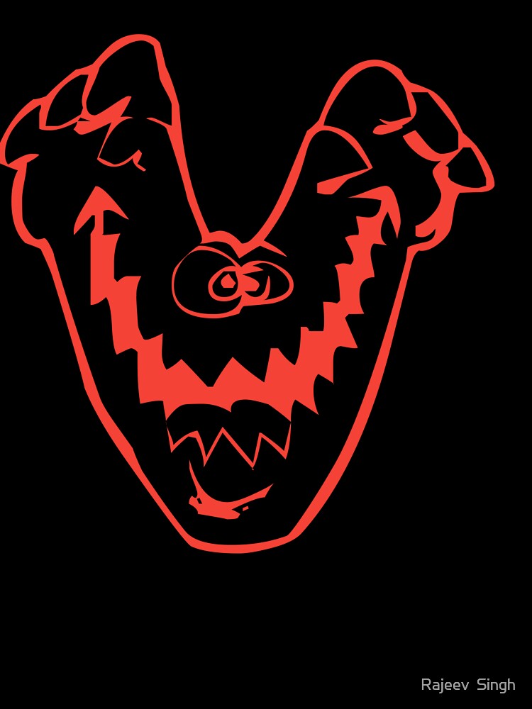 Scary Initial Monogram V by Rajeev  Singh