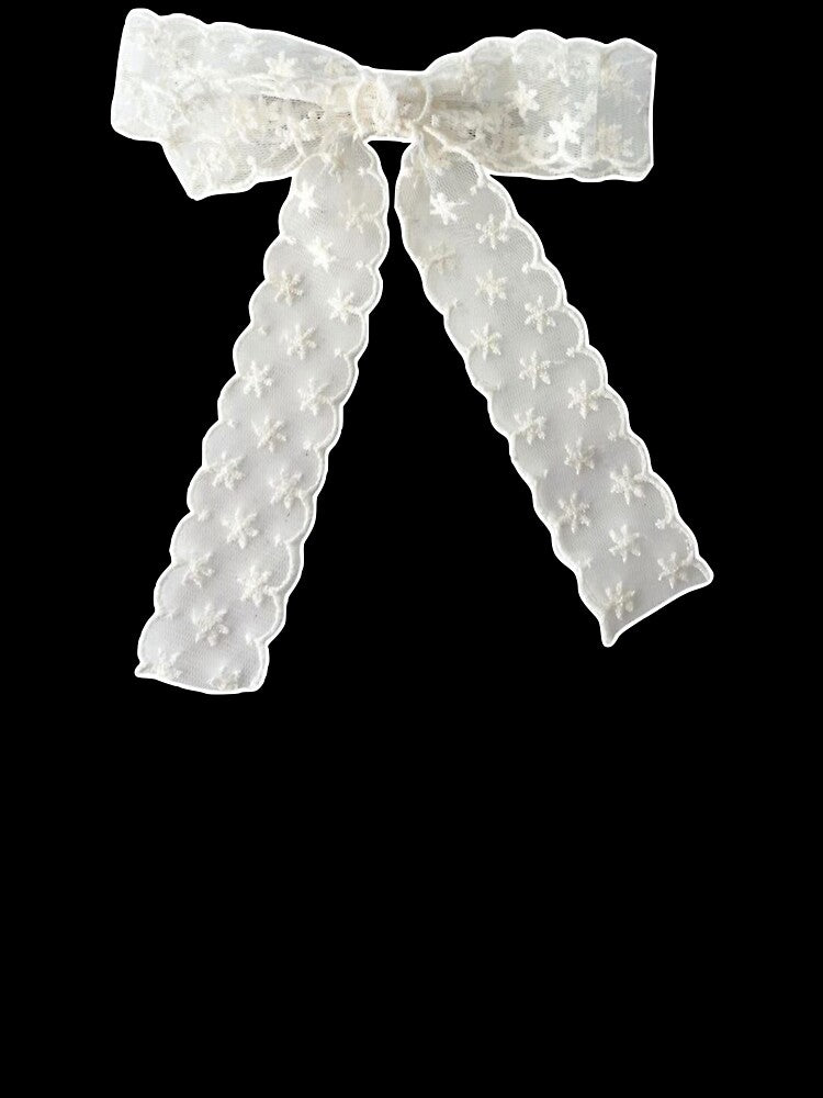 white lace bow by teethfairy