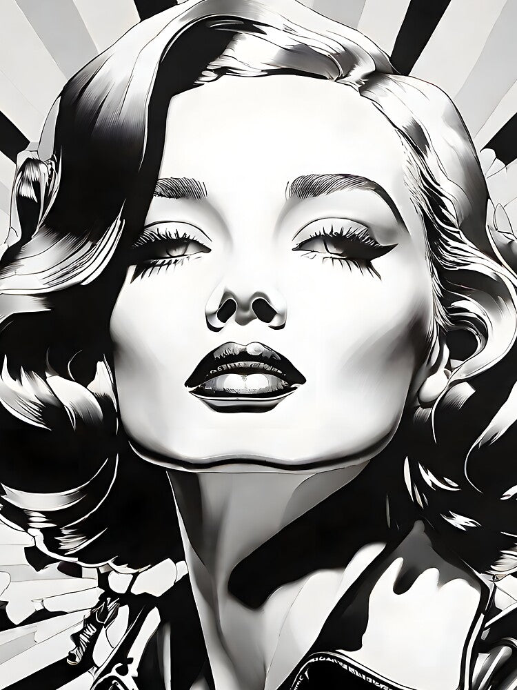 black and white pop art style by BandM Jos-Wilias