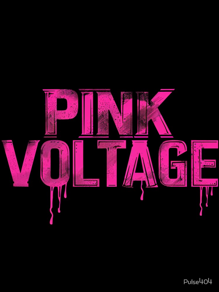 Pink Voltage Neon Drip Streetwear Logo by Pulse404