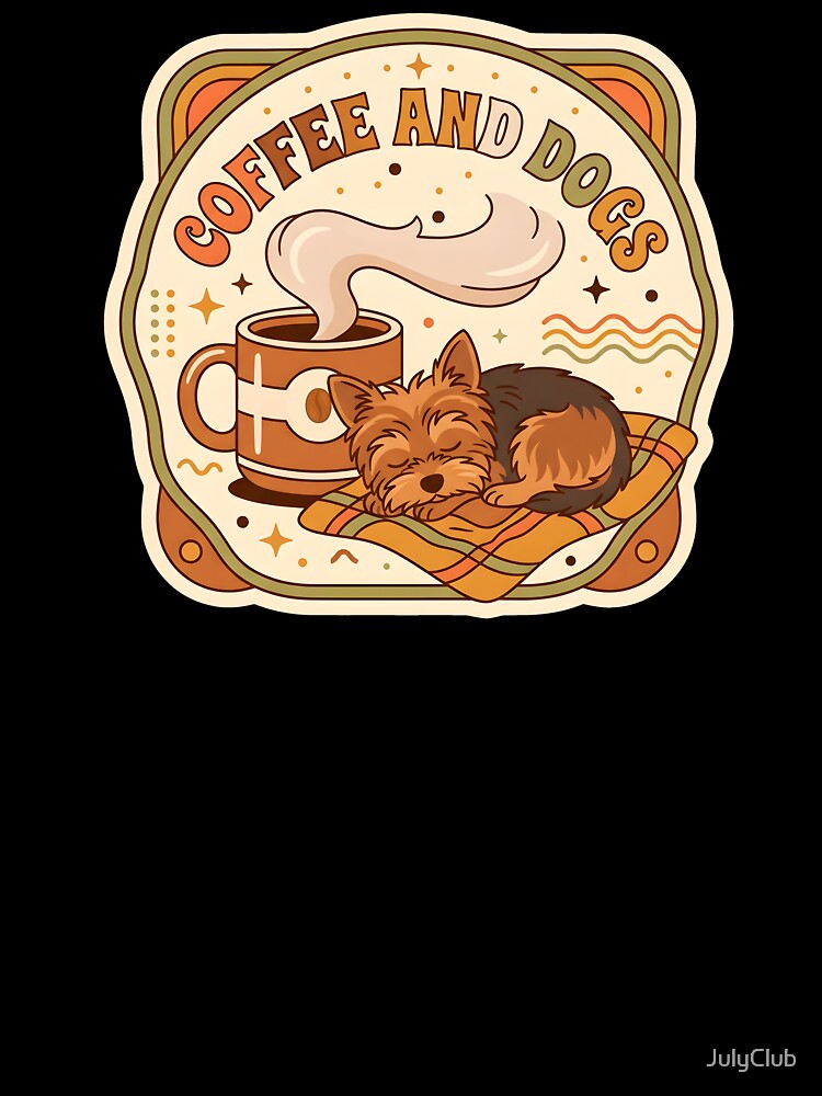 Retro Coffee and Dogs Yorkshire by JulyClub