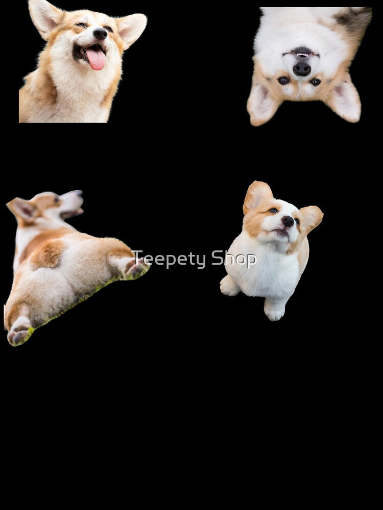 cute Funny corgi butt stickers set by Teepety Shop