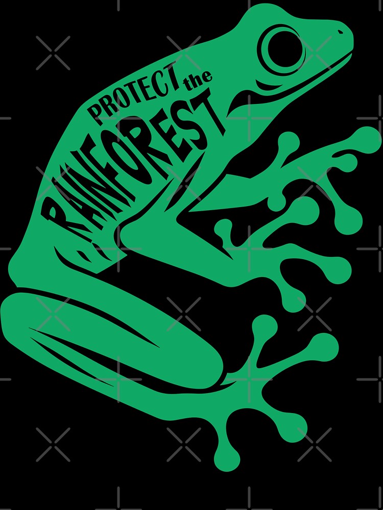 Protect the rainforest - Dart frog green by PrintSoulDesign