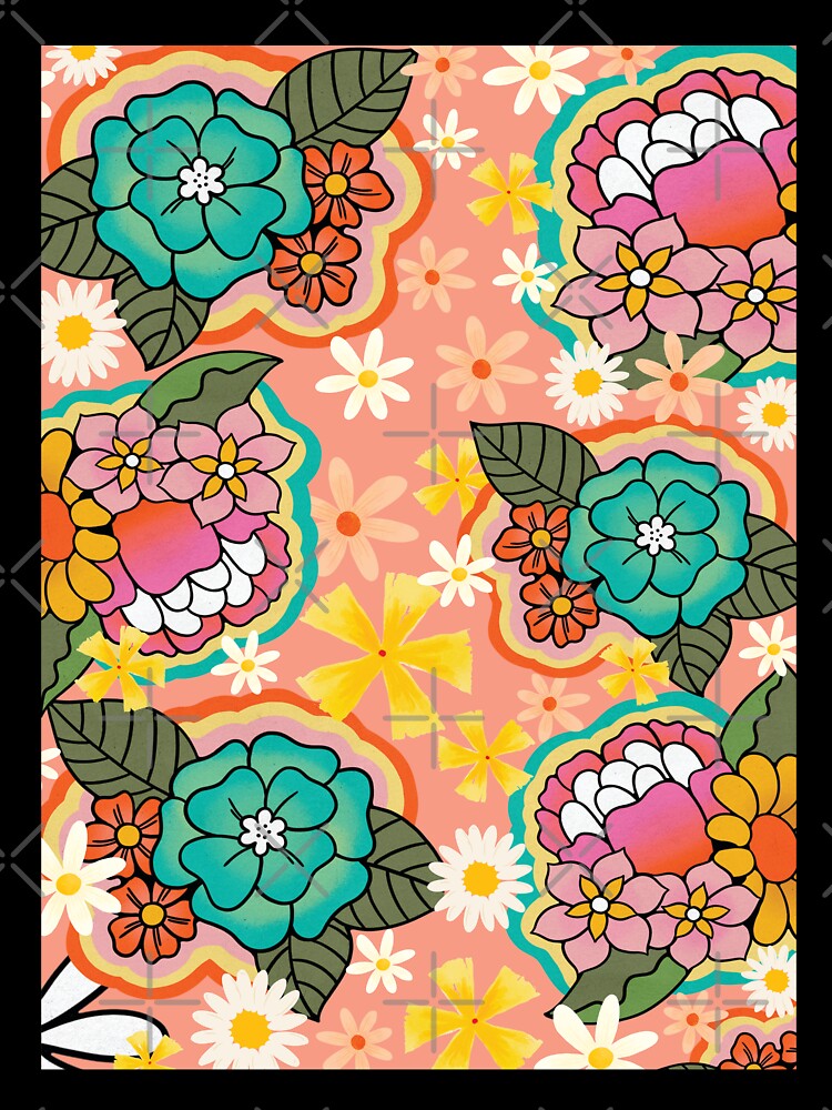 Colorful Hippie Flowers by DesignsArtColor