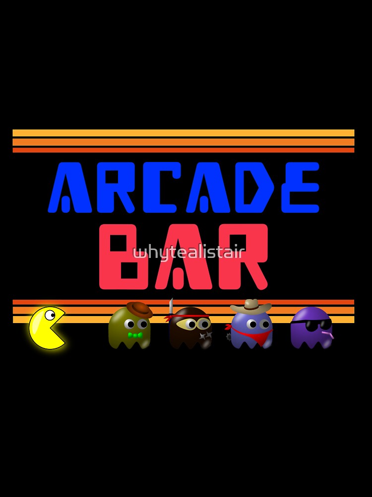 Arcade Bar - Retro Gaming T-Shirt by whytealistair