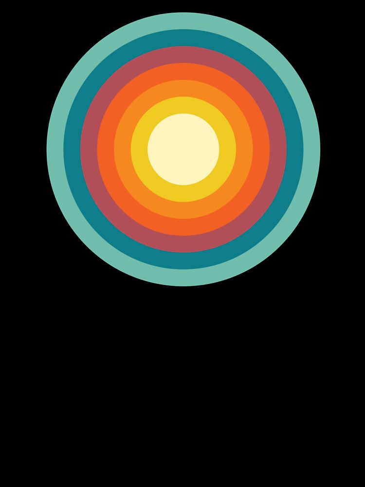 Retro Color Circles – Minimalist 70s Design by NiceHatHarry