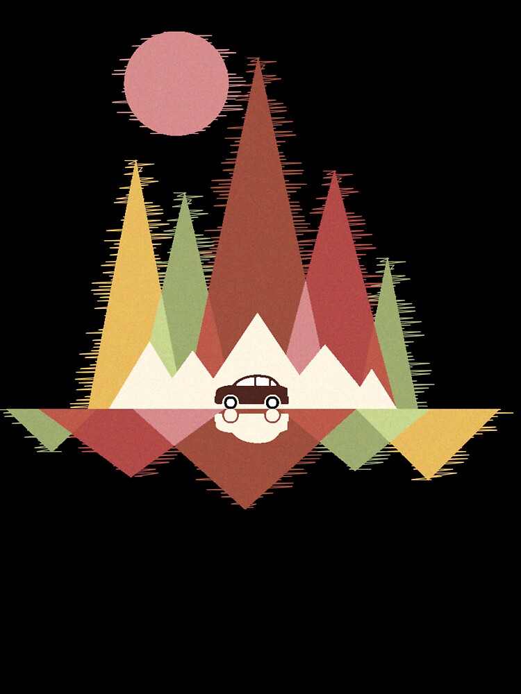Mountain Roadtrip – Retro Minimalist Design by Fran Studio