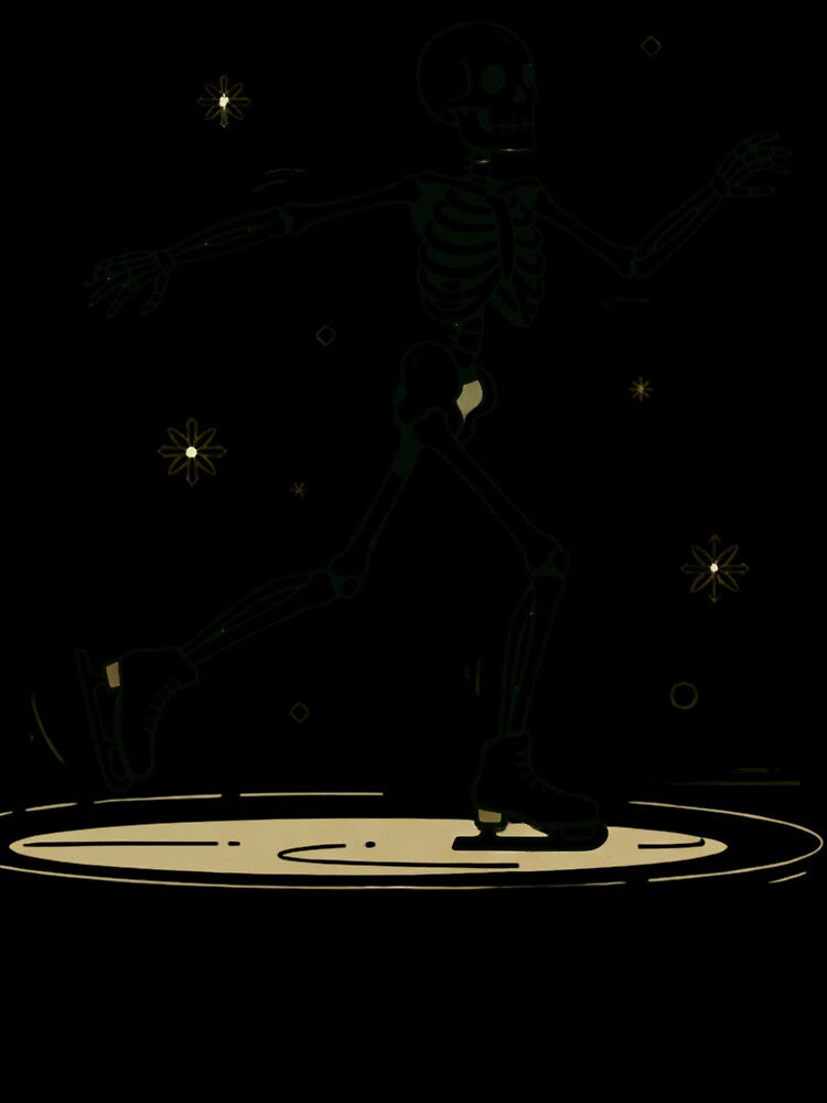 ICE SKATER | Minimalist Skeleton Streetwear Art by DEADLINE.