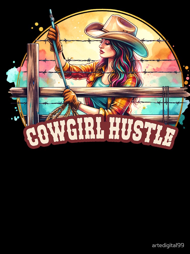 Country Cowgirl Hustle Spirit- Apparel, Mugs, Stickers & More by artedigital99