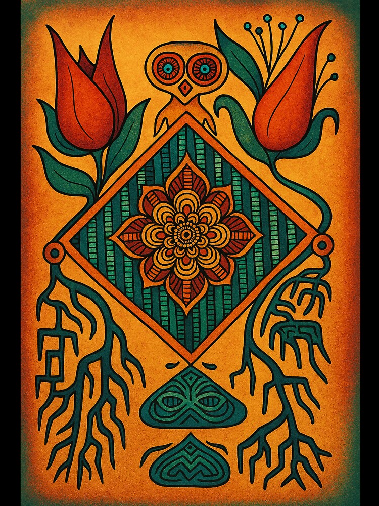 Flower Root Mandala by ArtOfMeowtin