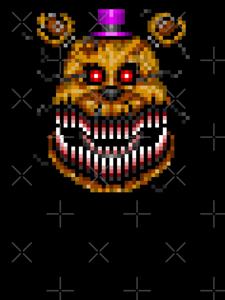 Five Nights at Freddys 4 - Nightmare Fredbear - Pixel art by GEEKsomniac