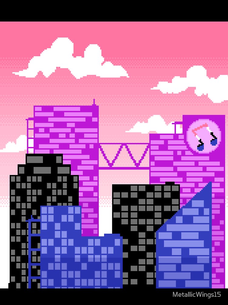 Pixel Genderfluid Pride City by MetallicWings15