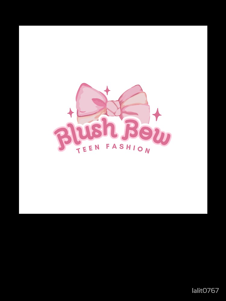 Blush Bow Teen Fashion Cute Watercolor Ribbon Sticker by lalit0767