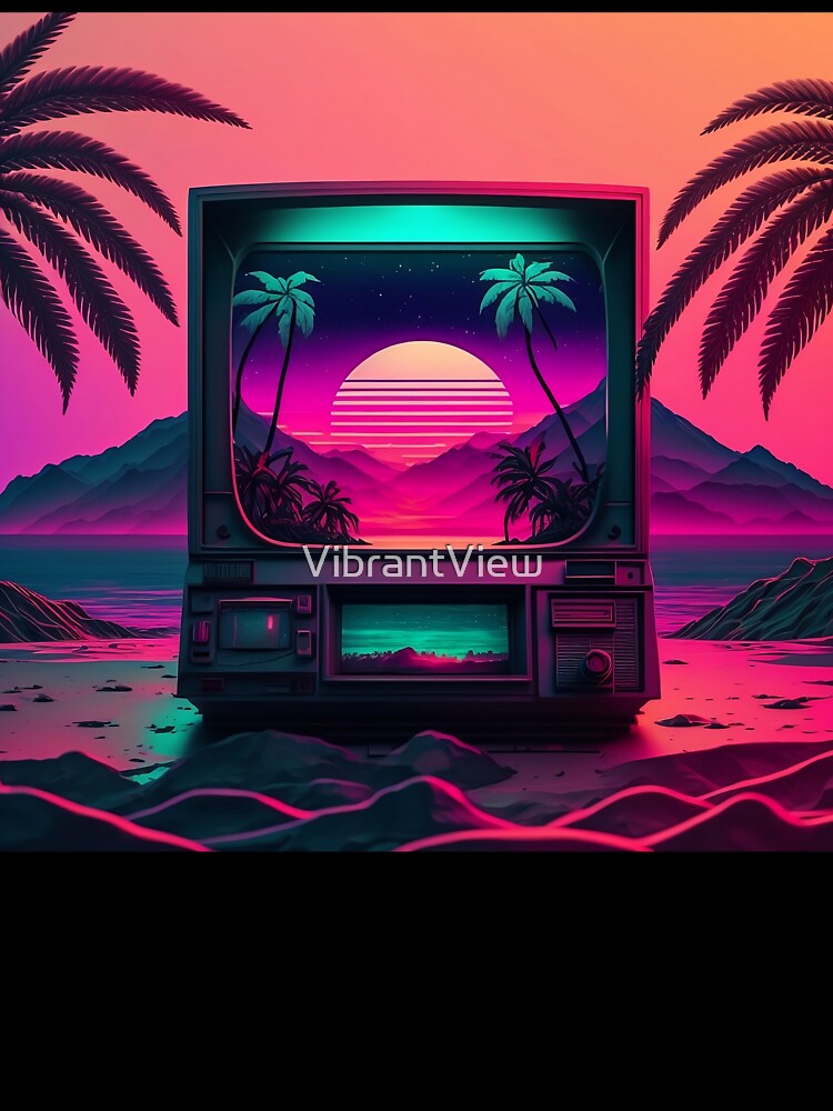 Vaporwave CRT TV by VibrantView