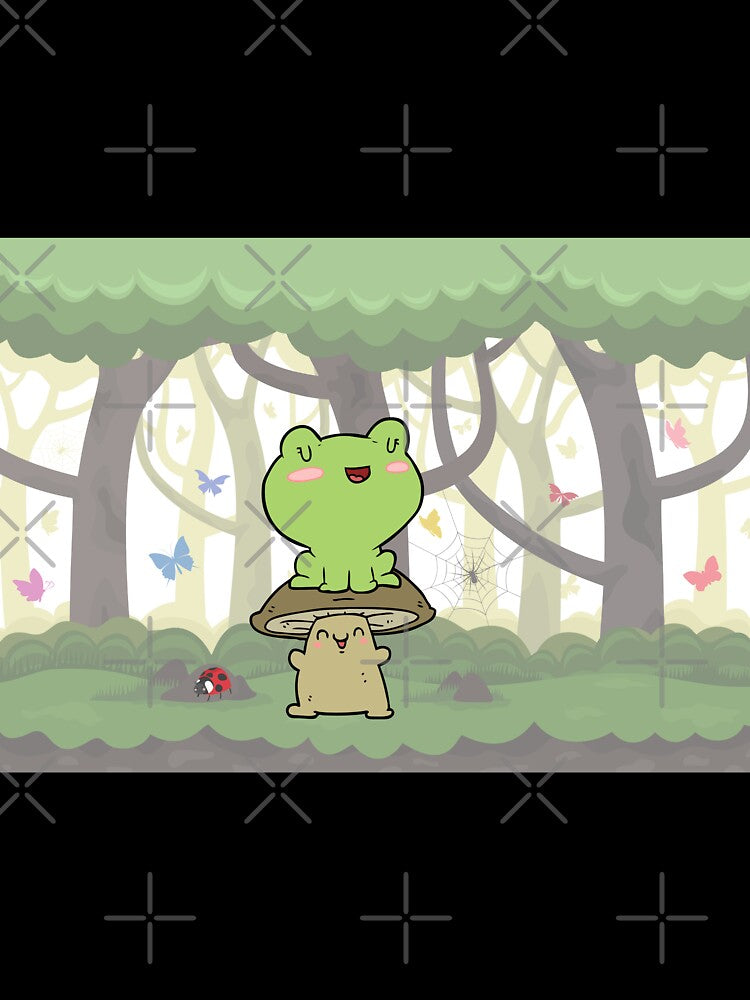 Frog and Mushroom Friends by DonneeCreations