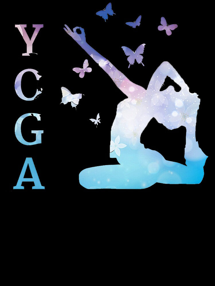 Beautiful Yoga Pose With Butterfly's by ClothingSimple