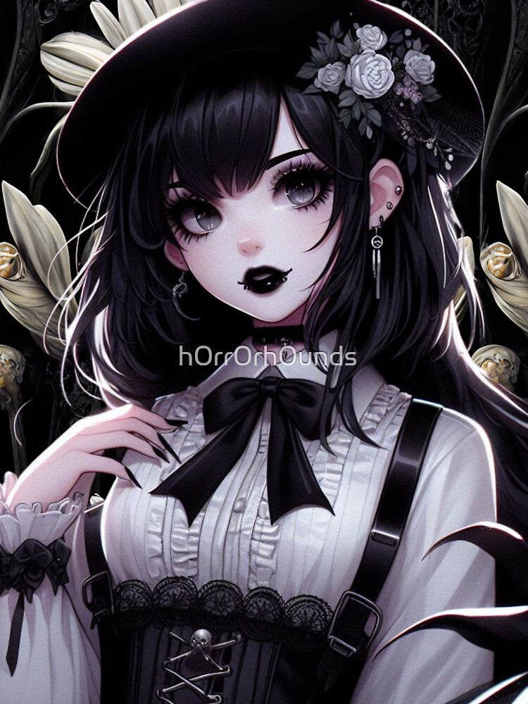 Goth anime girl by h0rr0rh0unds