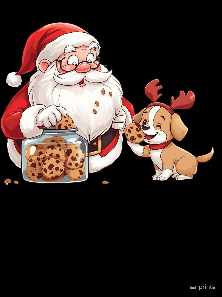 Caught Red Handed Santa Cookie Thief by sa-prints