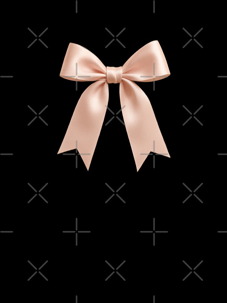 Pink satin bow- realistic coquette ribbon bow cut out by Wilde Brook