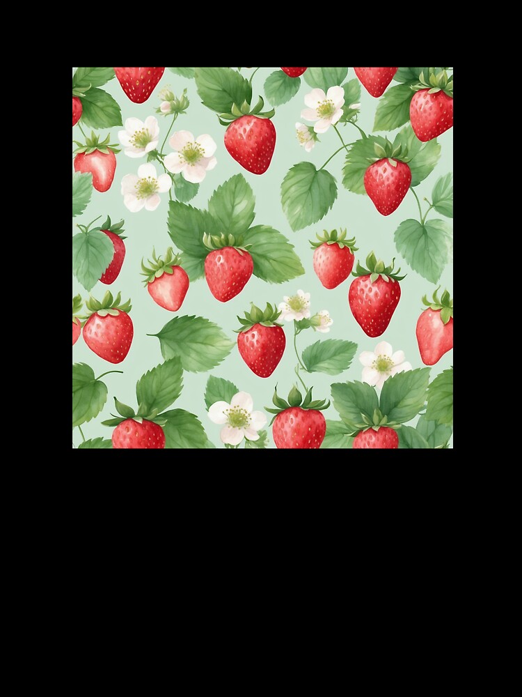 Strawberry Picnic Pattern – Juicy Summer Vibes by Vikart Studio