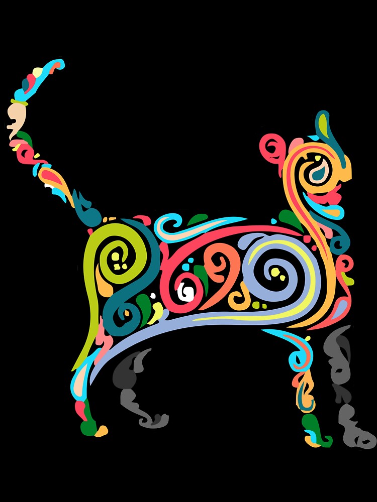 Colorful Cat T-Shirt by AllStarMerch