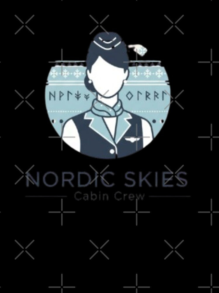 Minimalist Nordic Hostess – Runes and Snowflakes Design by FutureService