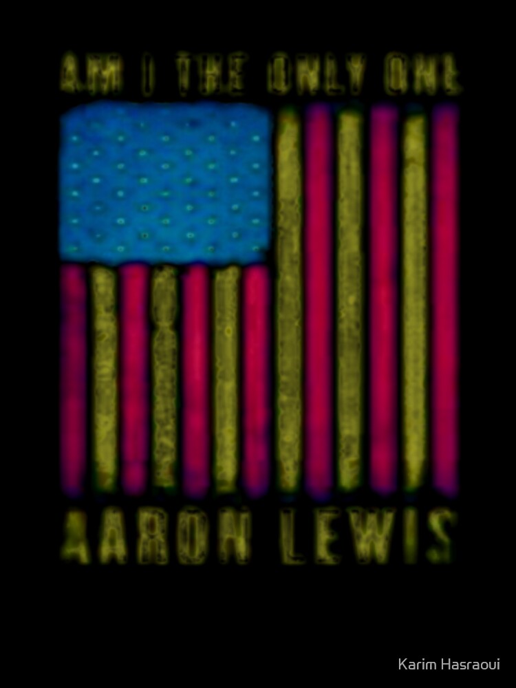 Am I The Only One Aaron Lewis American Flag Vintage T Shirt by Karim Hasraoui