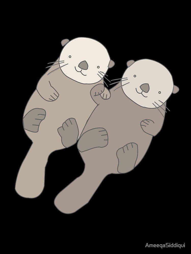 Otters Holding Hands by AmeeqaSiddiqui