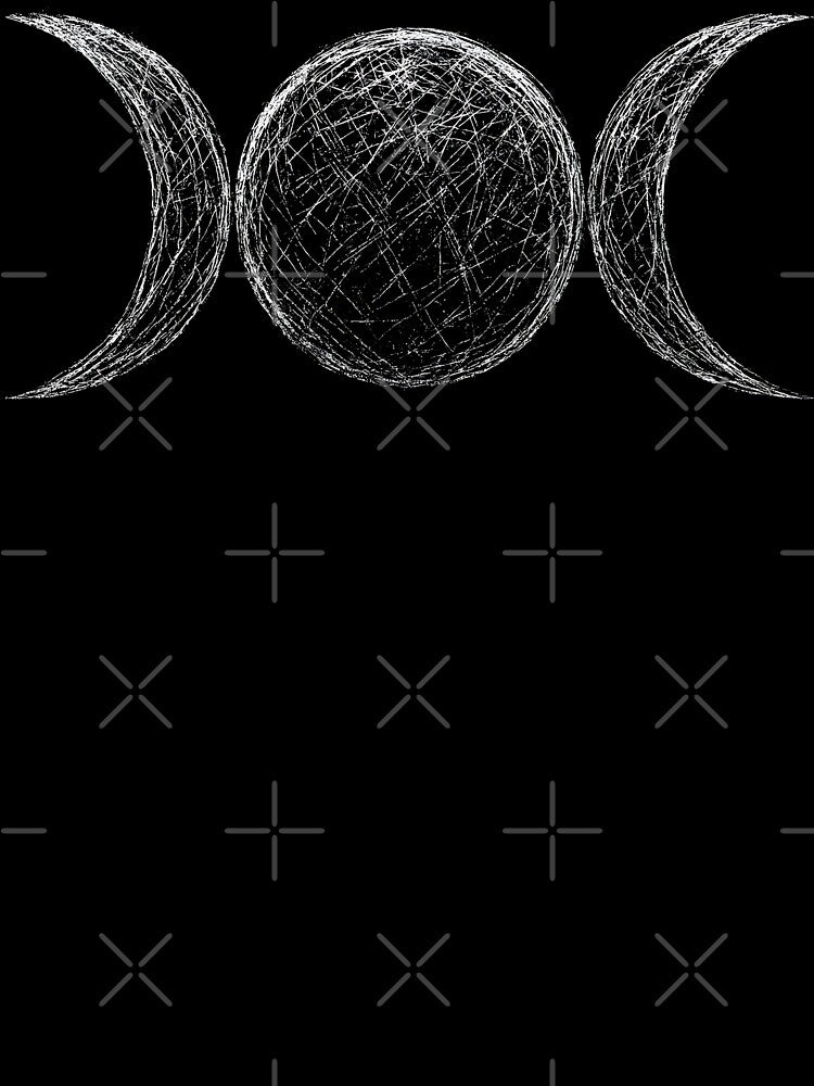 Triple Moon Goddess – Gothic Wiccan Symbol by Mortisigil