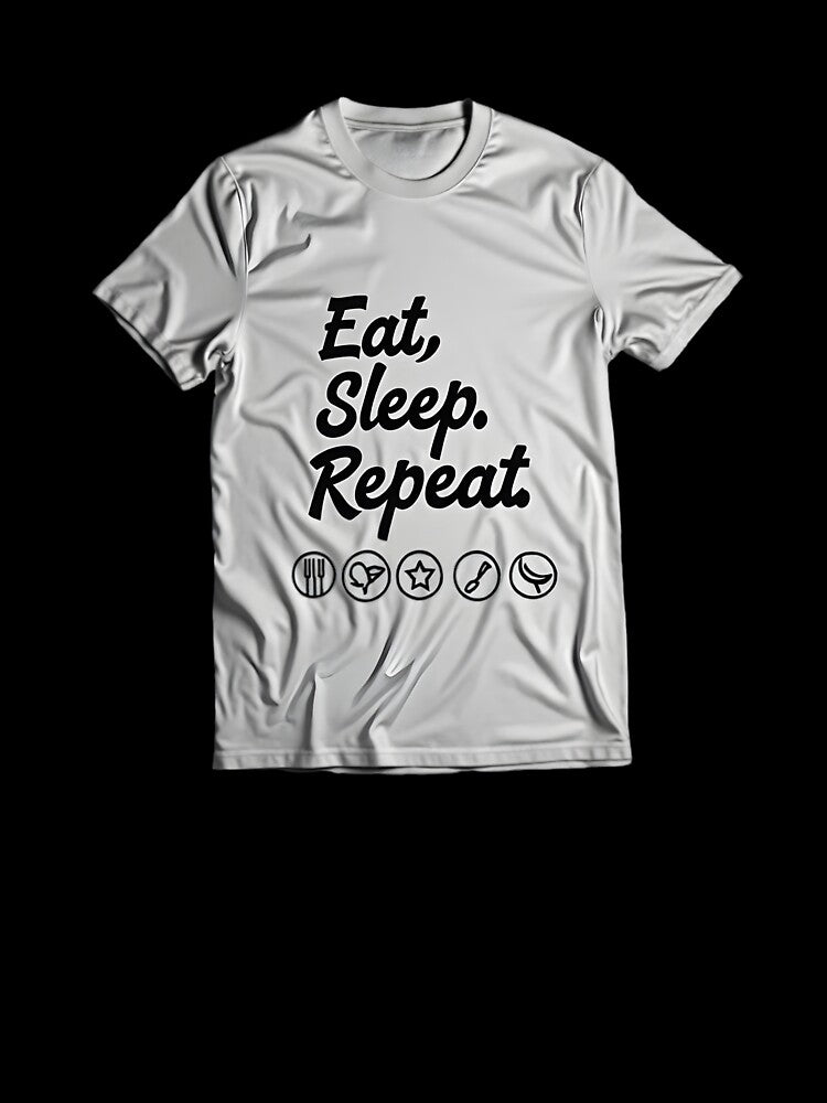Eat, Sleep, Repeat T-Shirt Design by Teeshirtstoday.com