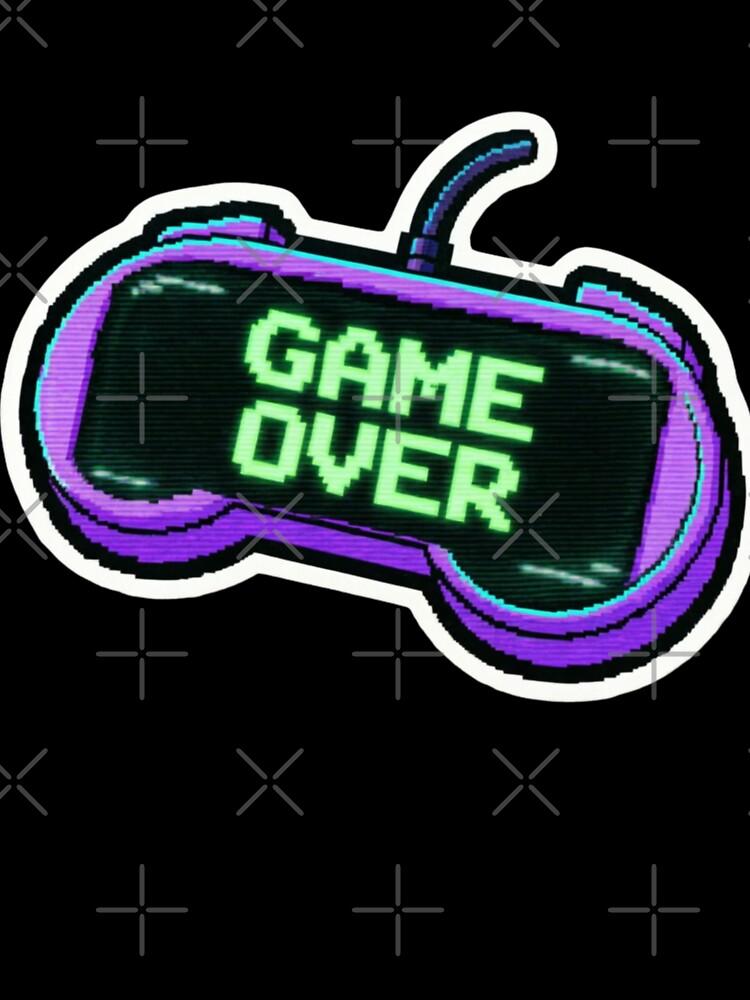 Game Over Sticker | Retro Arcade CRT Screen Pixel Art Gamer by Arg Designer