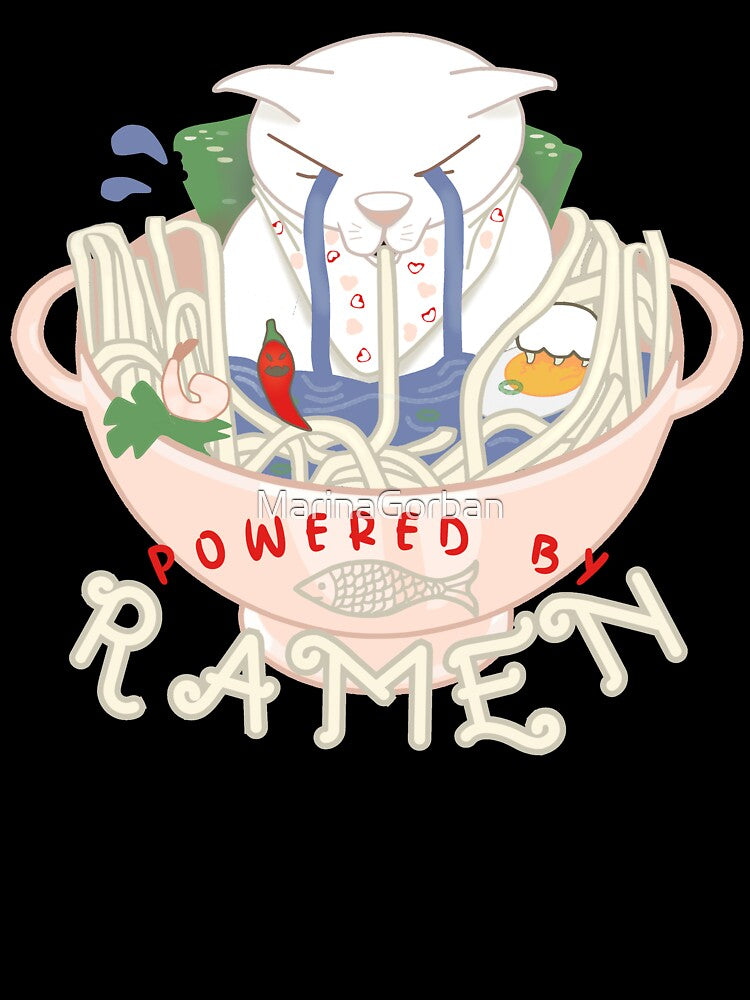 Powered By Ramen - Kawaii Cat Noodles by ViewerEqualsPhoton