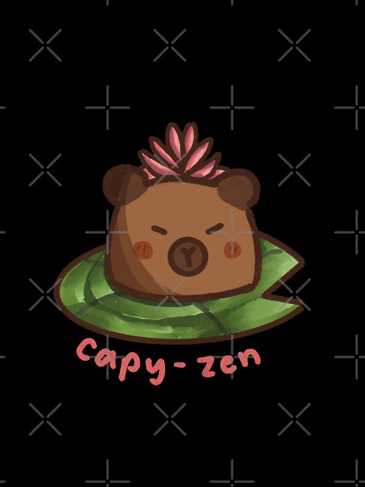Zen Capybara Lotus Lilypad by YanxiArts