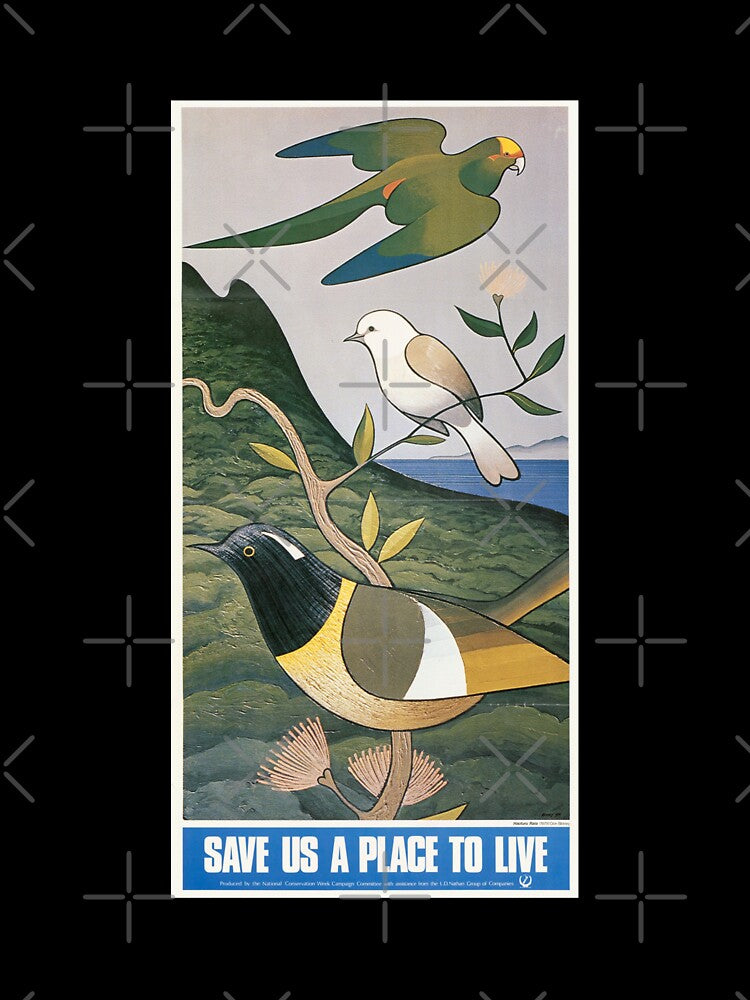 Vintage National Conservation Poster | Earth, Birds, and Nature Advertisement by NiobesSkein