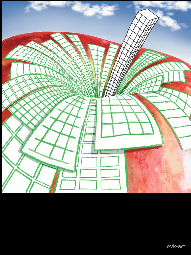 Apple City Day Abstract by evk-art