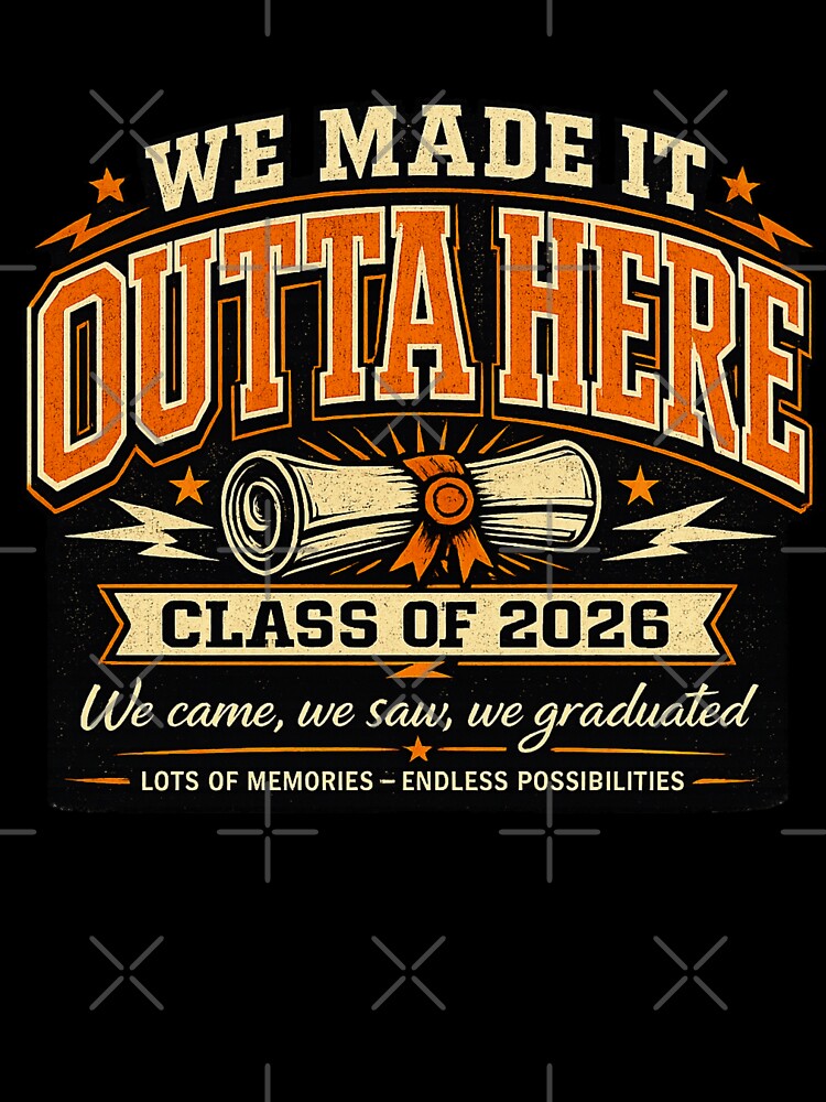 Class of 2026 Graduation Shirt – Retro Vintage Senior Tee by Swanny's Custom T-shirt and Gift Designs