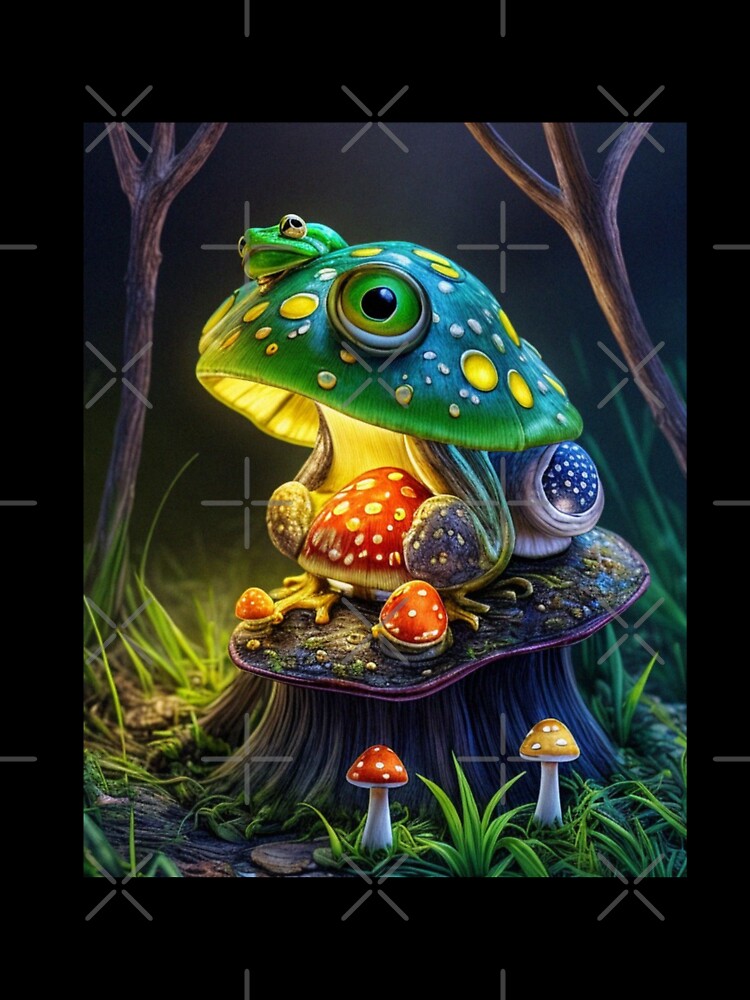 Copy of Frog on mushroom" cute  Frog pose by Obinne
