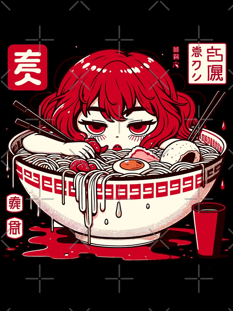 spicy Anime Ramen Bowl: The Ultimate Fusion of Bold Flavors and Edgy Manga by toobel