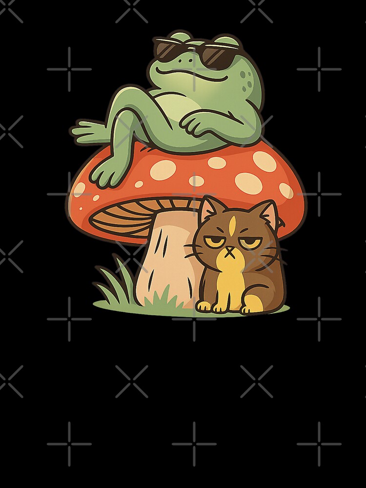 Chill Frog on Mushroom by Miximondo