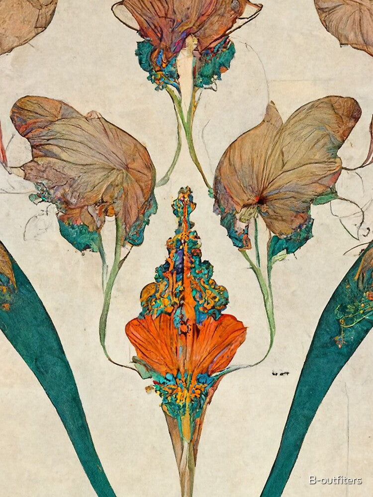 Copy of Exotic Nature, Botanical ethereal floral kaleidoscope Pattern by B-outfiters