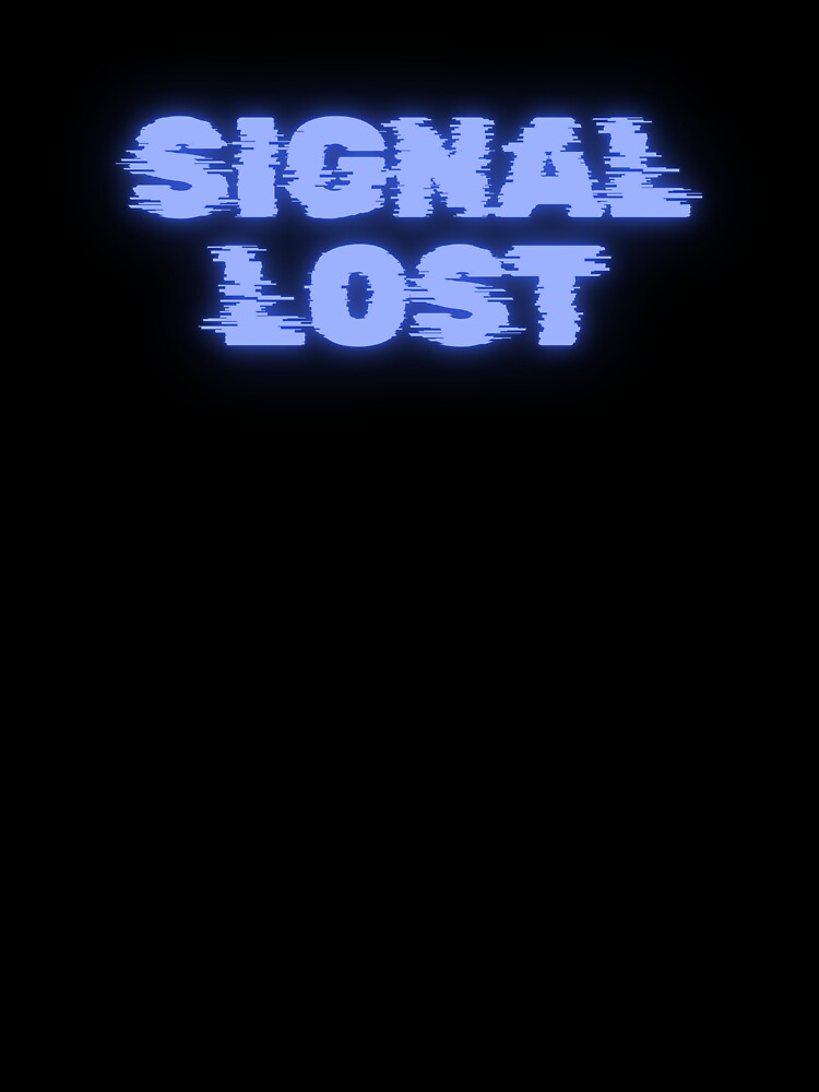 Signal Lost - Blue Glitch Aesthetic Typography by ClashShop