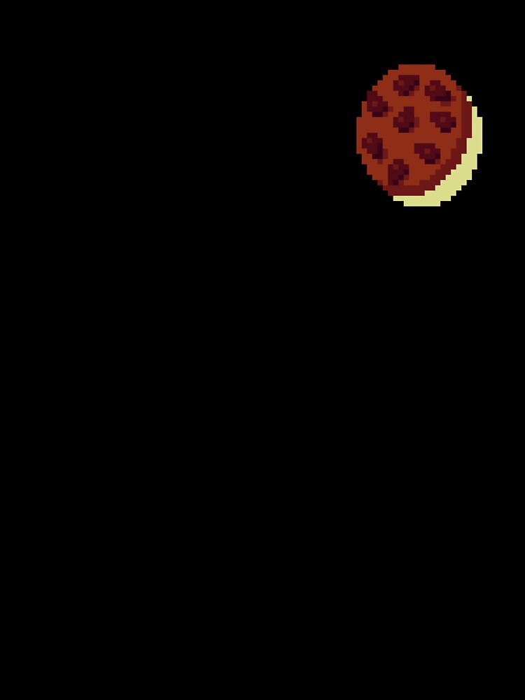 Pixel Chocolate Chip Cookie Ice cream Sandwich - pixel food art by LittleFoodShop