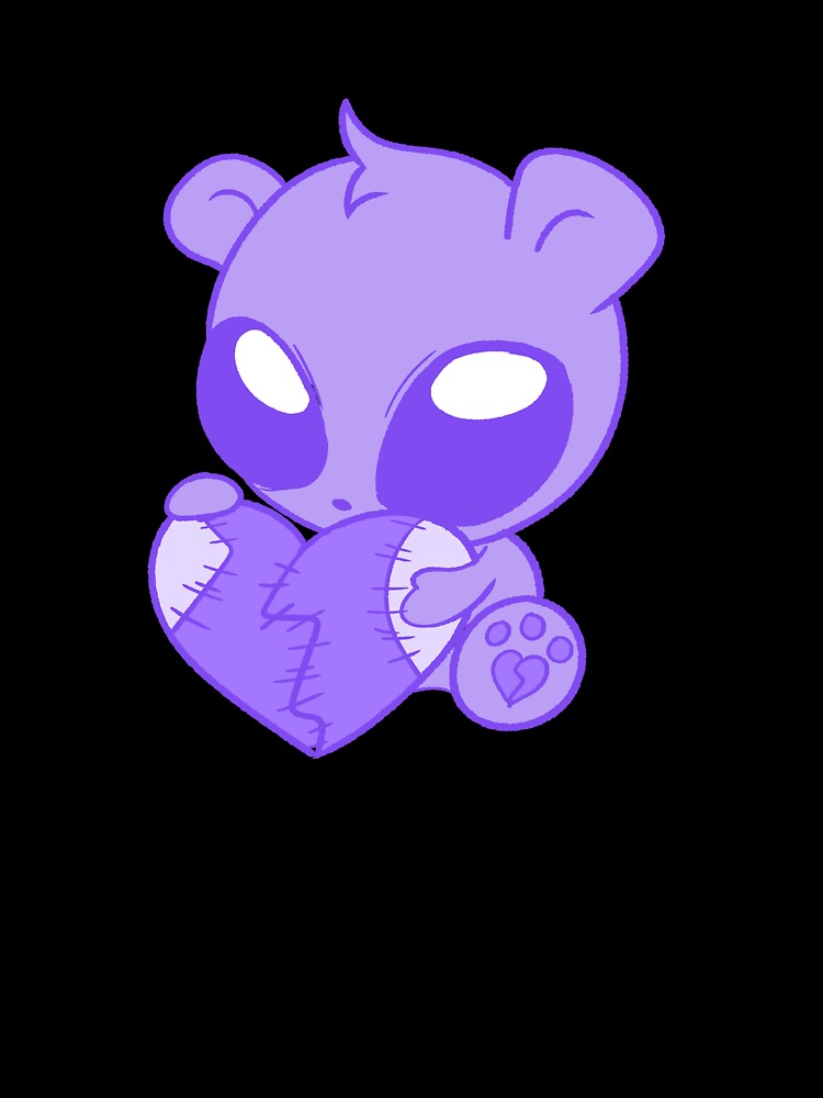 Broken Hearted Bear (purple) by gross-girl99