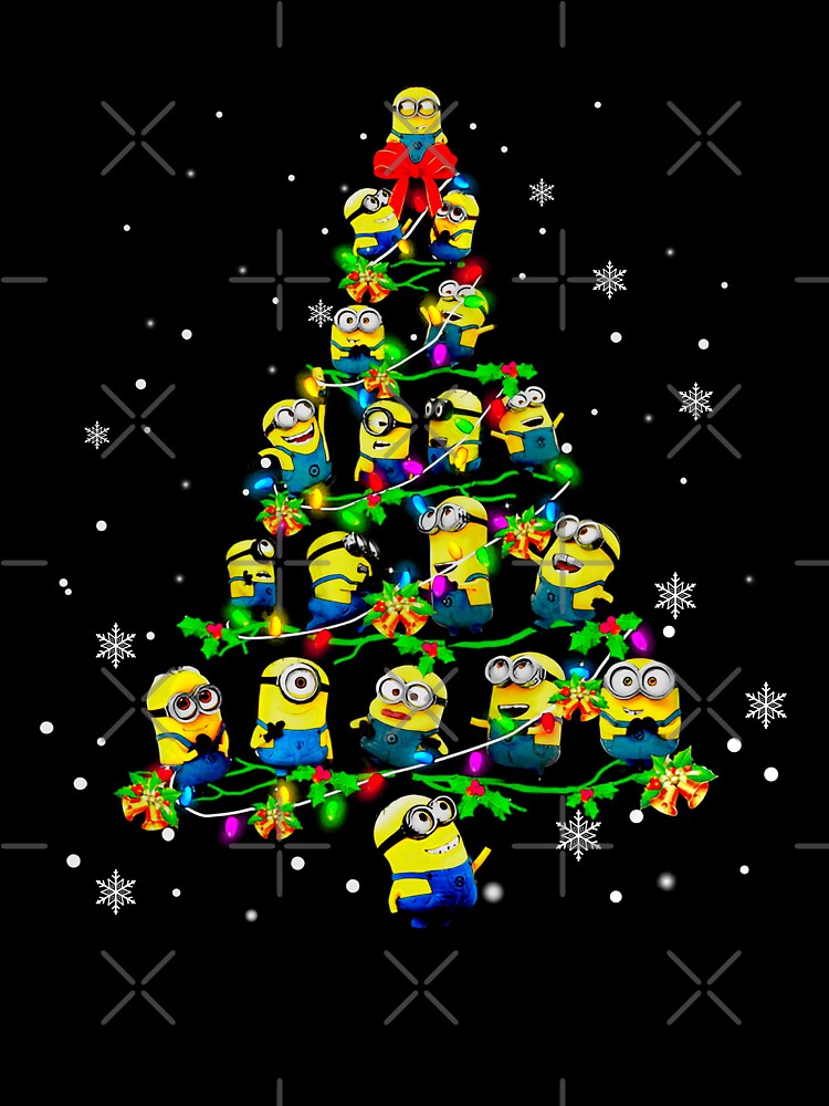 Minions Christmas Trees And Light Color Xmas Movie Gift Graphic, Unisex, I Love This, Good Idea by Jake Sanders